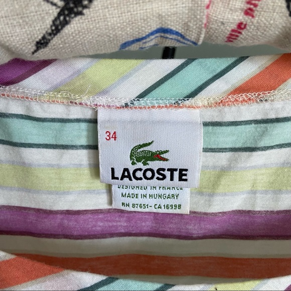 LACOSTE 
STRIPED SLEEVELESS TEE - Picture 7 of 7